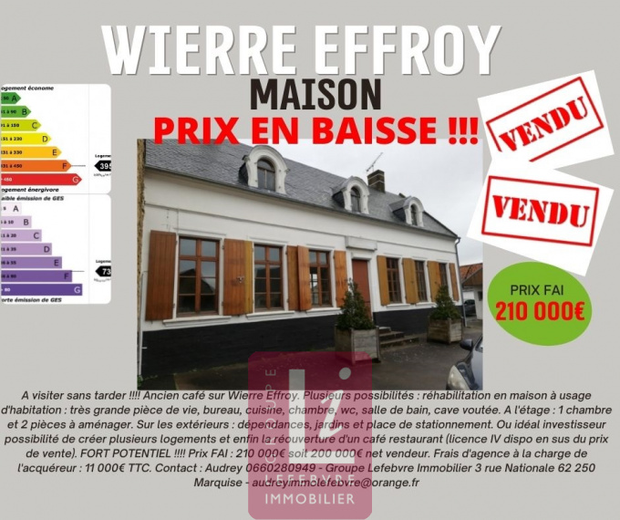 Offres de vente Maison Wierre-Effroy (62720)